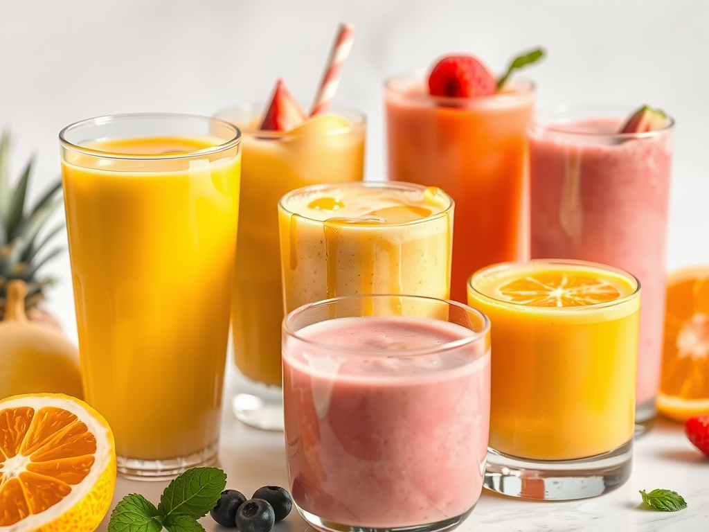 natural immune boosters for kids that are allergen-friendly- picturing smoothies and golden milk