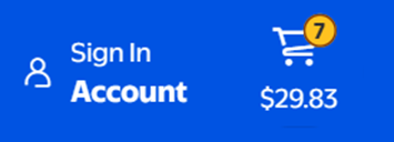 cart total of walmart of pantry staples for immune boosters for kids