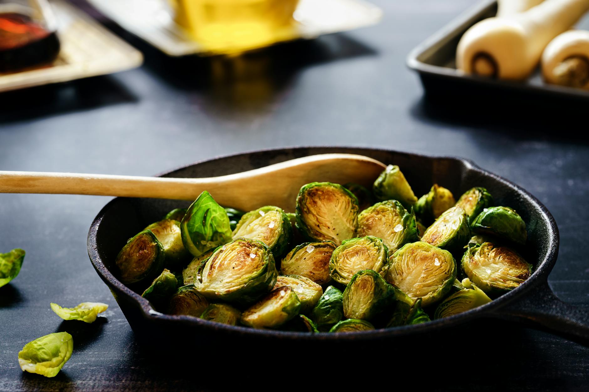 roasted brussels sprouts and bacon one of the healthy thanksgiving sides families will love