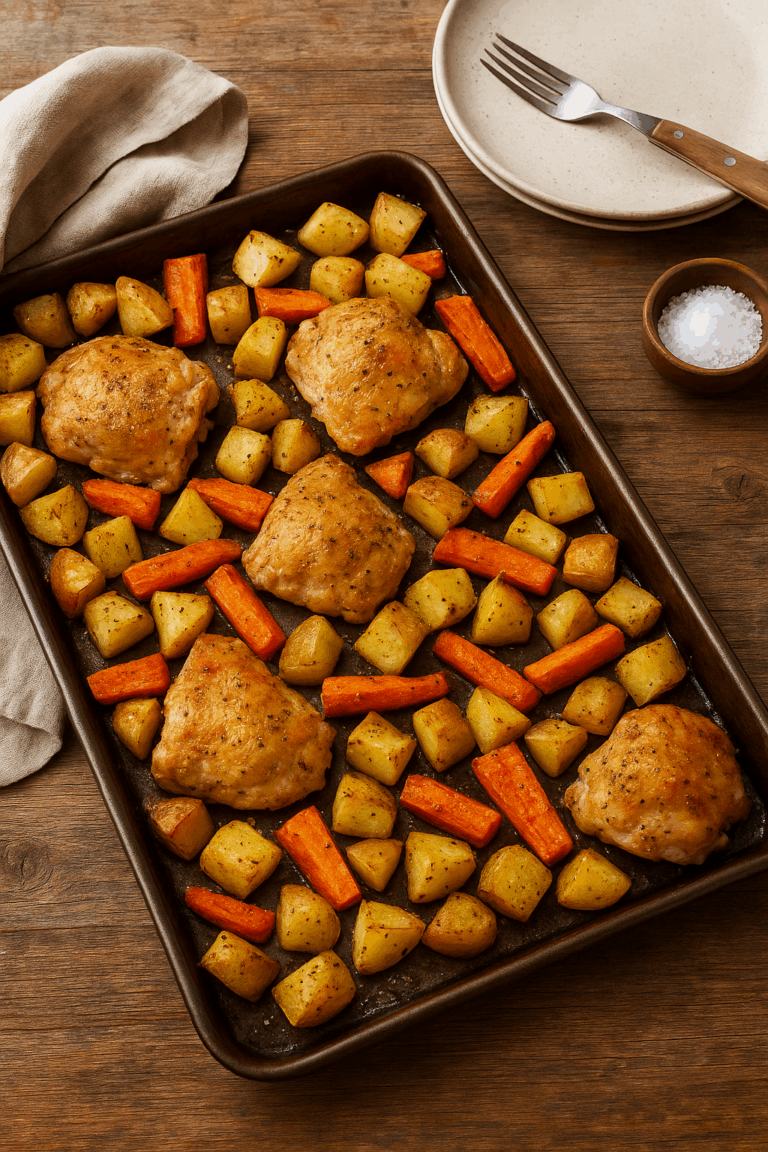 sheet pan dinners- chicken potato sheet pan recipe