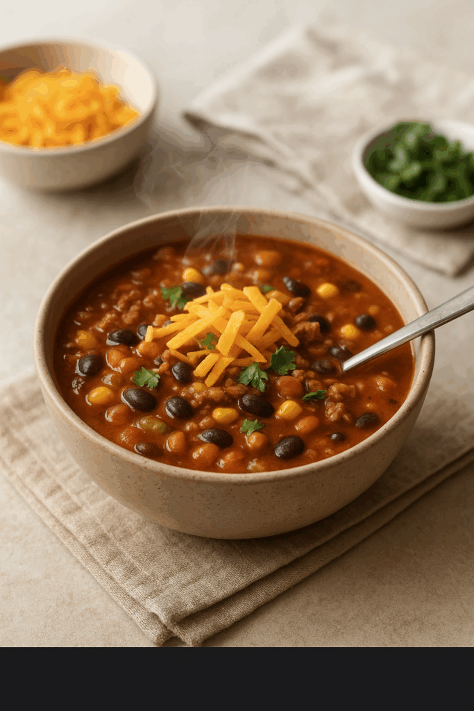 image of fall soup that is taco soup