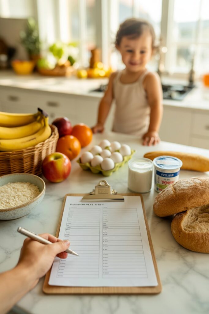 healthy grocery list that helps families stop wasting groceries