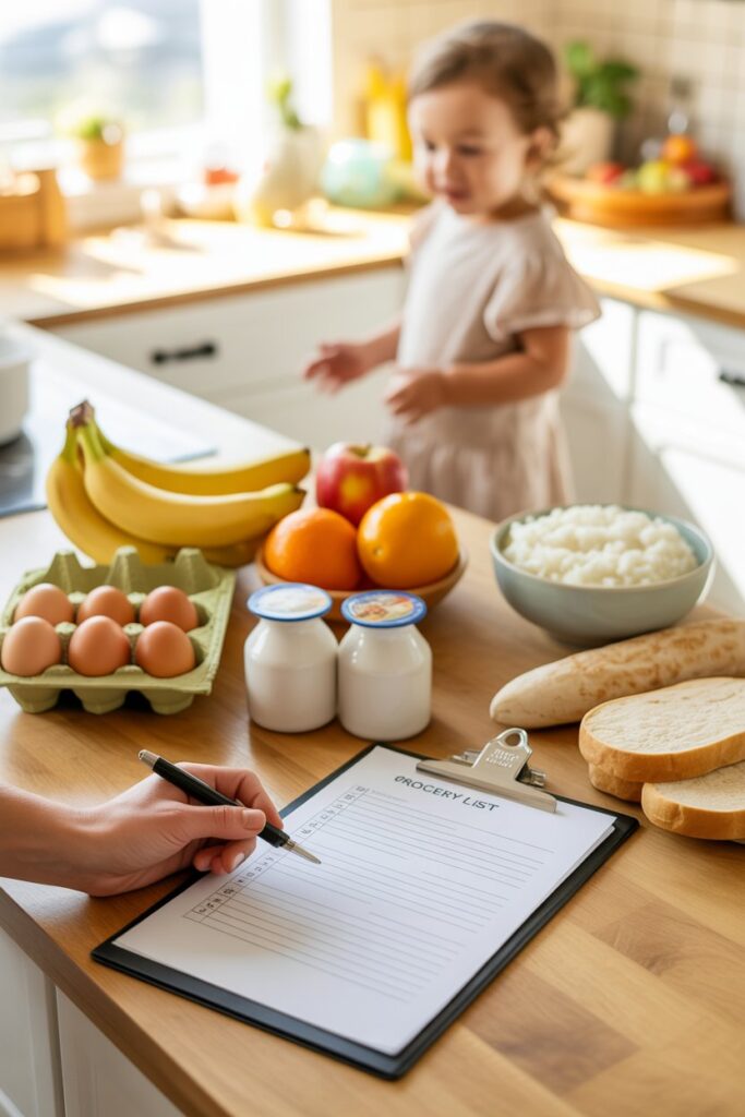 Printable Healthy Grocery List for Picky Eaters (How to Stop Wasting Groceries Without Fighting Your Kids)