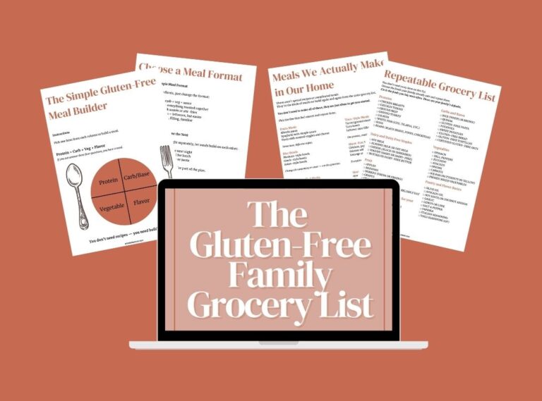 gluten free grocery list mockup for healthy eating and easy meal planning