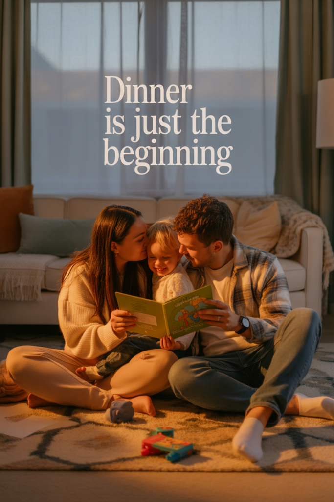 consistent meal time routine creates calm evenings for families